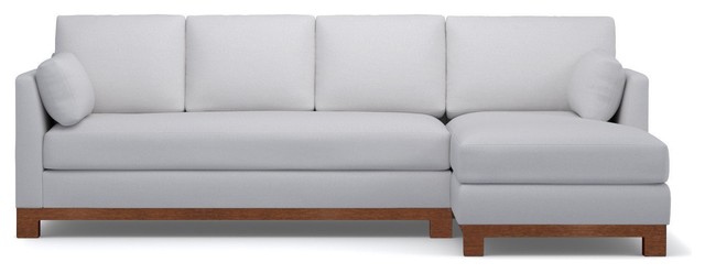 Avalon 2 Piece Sectional Sofa Stone Chaise On Right