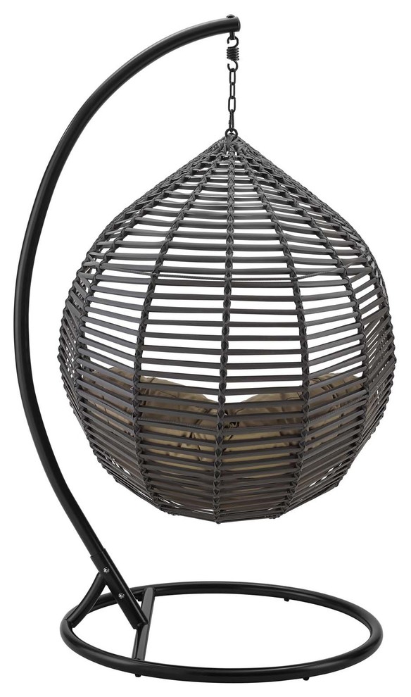 Garner Teardrop Outdoor Patio Swing Chair Tropical Hammocks And Swing Chairs by Modway