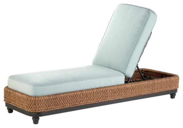 Wicker Outdoor Chaise Lounge With Sunbrella Canvas Spa Cushion Wicker Outdoor Chaise Lounge With Sunbrella Canvas Spa Cushion