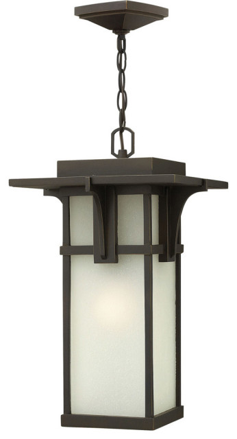 Manhattan Oil Rubbed Bronze 19-Inch LED One-Light Outdoor Hanging Pendant with C