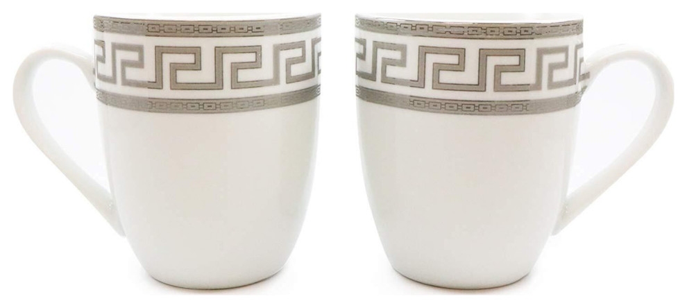 24K Gold Bone China Royalty Porcelain 4-pc "5530-4G" Tea or Coffee Cup Set 