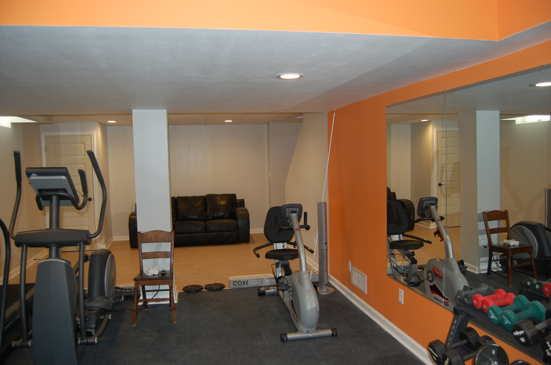 Basement office and work out area