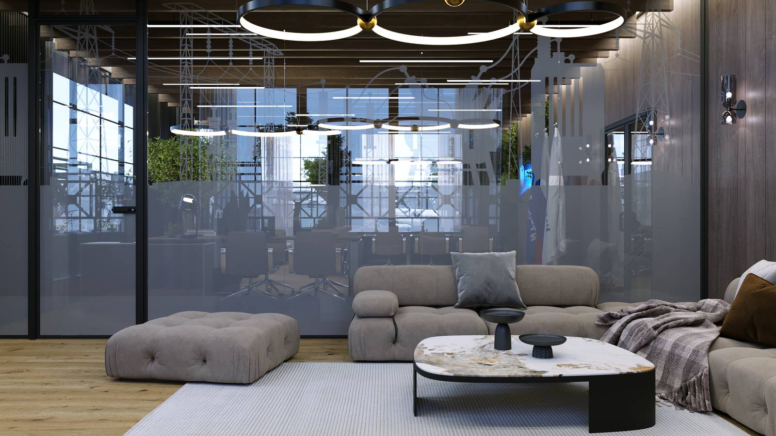 Беседка на крыше здания в Москве