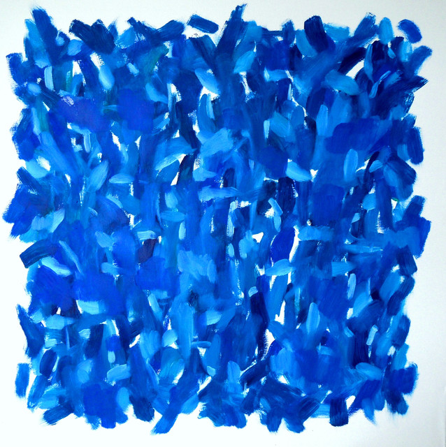 "Blue And Blue" Artwork, 36" X 36"