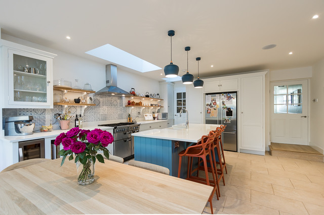 2018 Side return kitchen extension in South West London transitional-kitchen