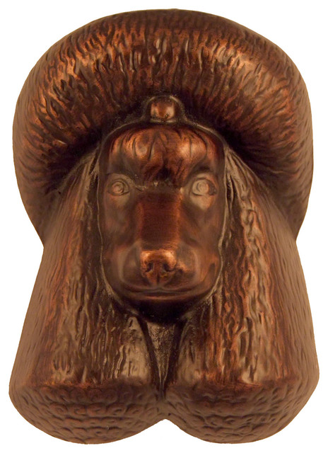 Poodle Door Knocker, Bronze