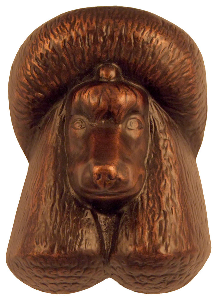 Poodle Door Knocker, Bronze