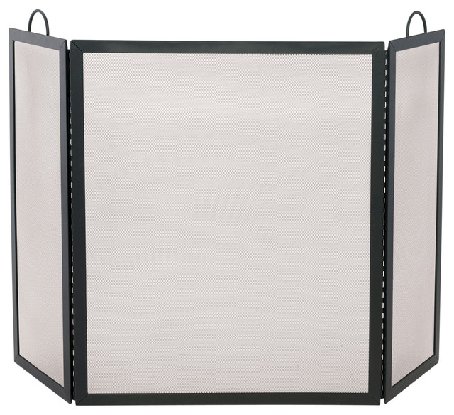 3 Fold Screen Transitional Fireplace Screens By Blue Rhino