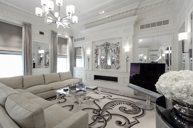 Classical New-Build Mansion nyklassisk-dagligstue