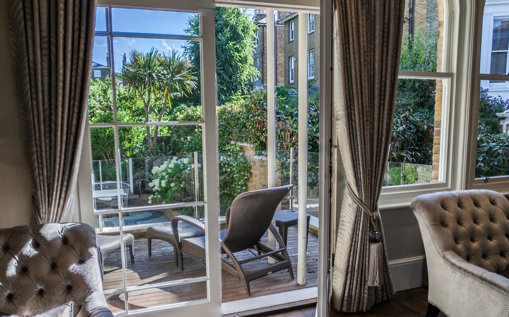 Photo of an eclectic terrace in London.