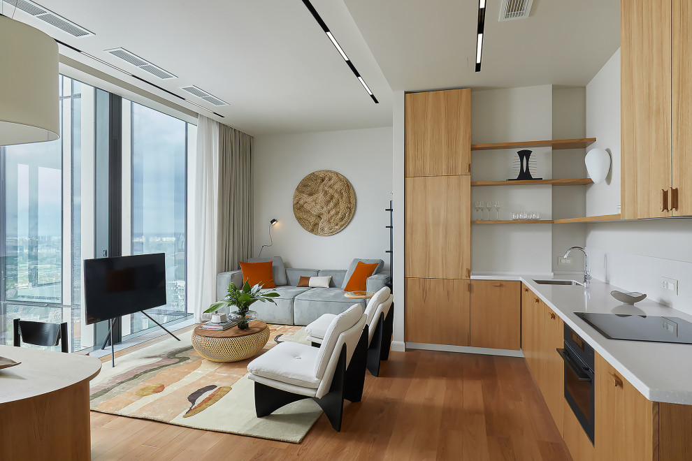 Квартира в Москва-Сити 2 (бежевое дерево)