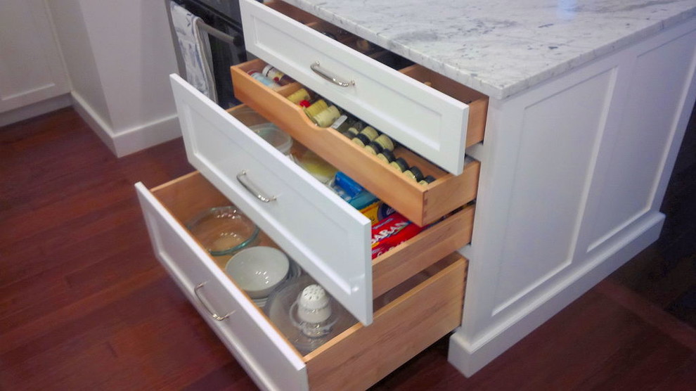 Inspiration for a transitional kitchen remodel in Providence