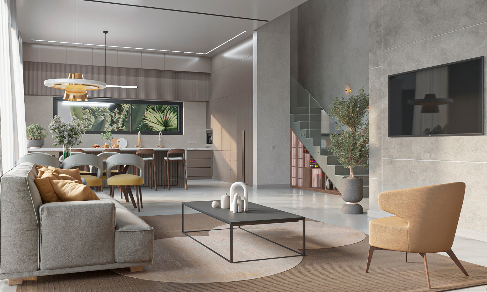 Дизайн опенспейса в Израиле 1 вариант