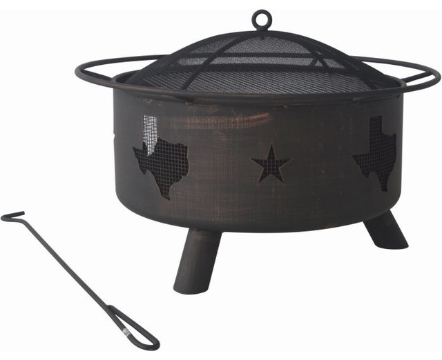 Bond Mfg 50871 Wood Burning Steel Fire Pit Transitional Fire