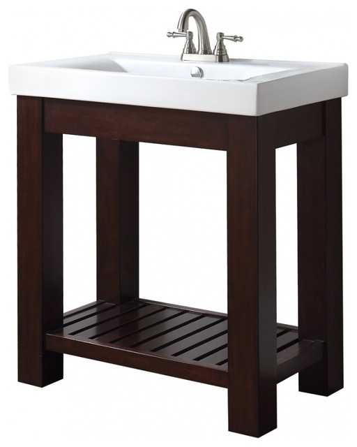 Avanity Corporation Single Bathroom Vanity With Open Shelf, 31