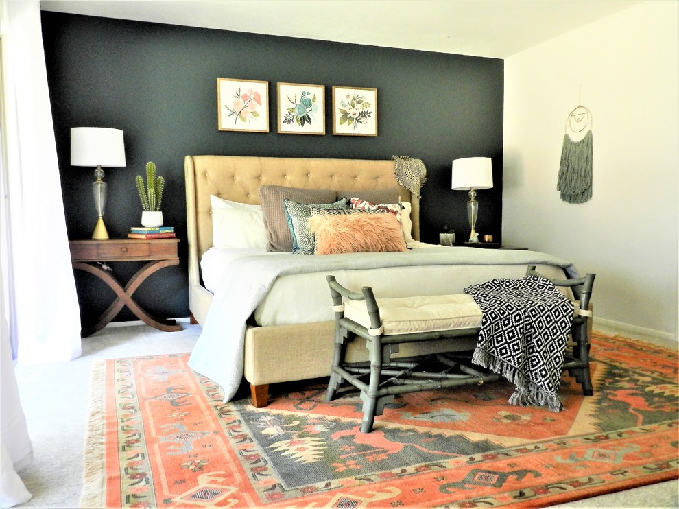 Design ideas for an eclectic bedroom in Austin.
