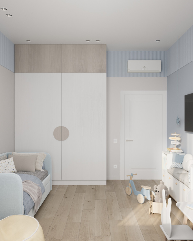 Детская комната для малыша в  постельных комнатах из проекта Дом в п.Княжий