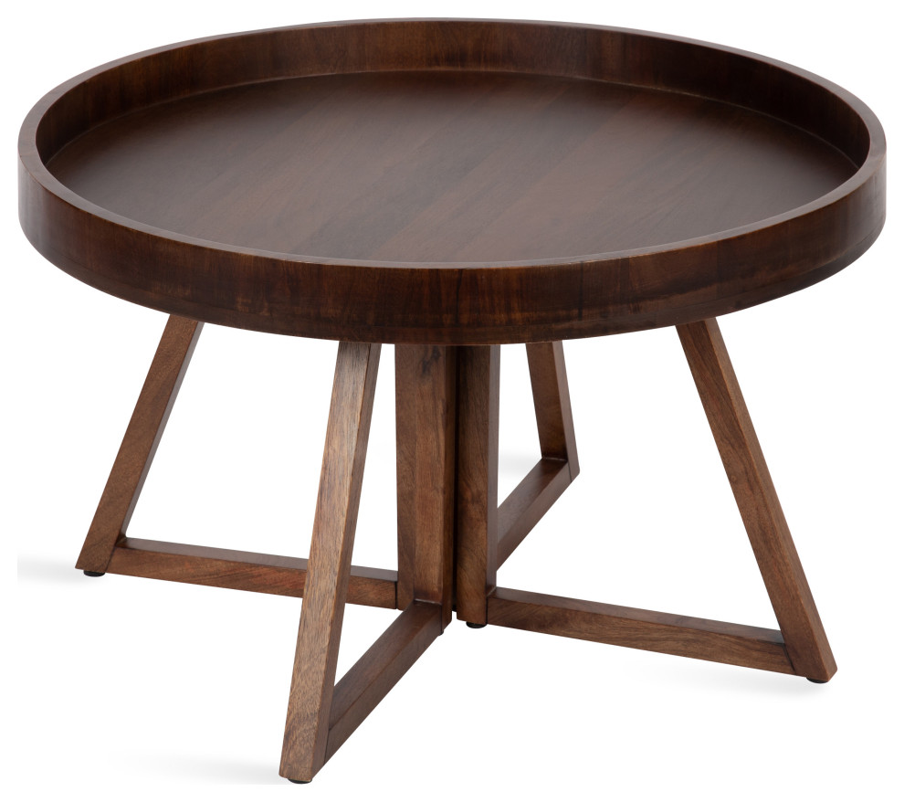 Avery Round Wood Coffee Table - Transitional - Coffee Tables - by Uniek ...