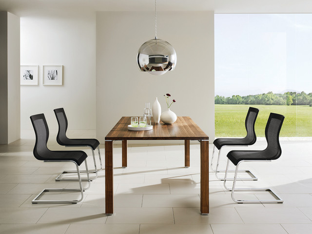Cubis T1 Dining Table And Luxury Ergonomic Dining Chairs Contemporary