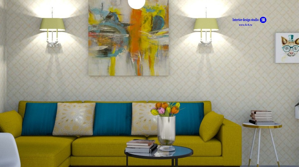 Современный стиль - гостиная для клиента из Нидерландов