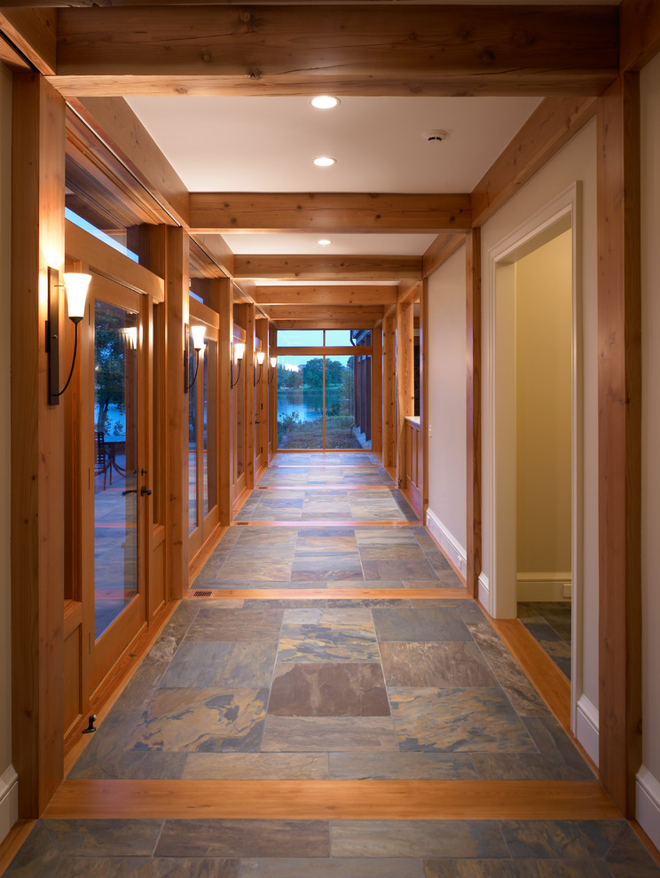 Hallway - rustic hallway idea