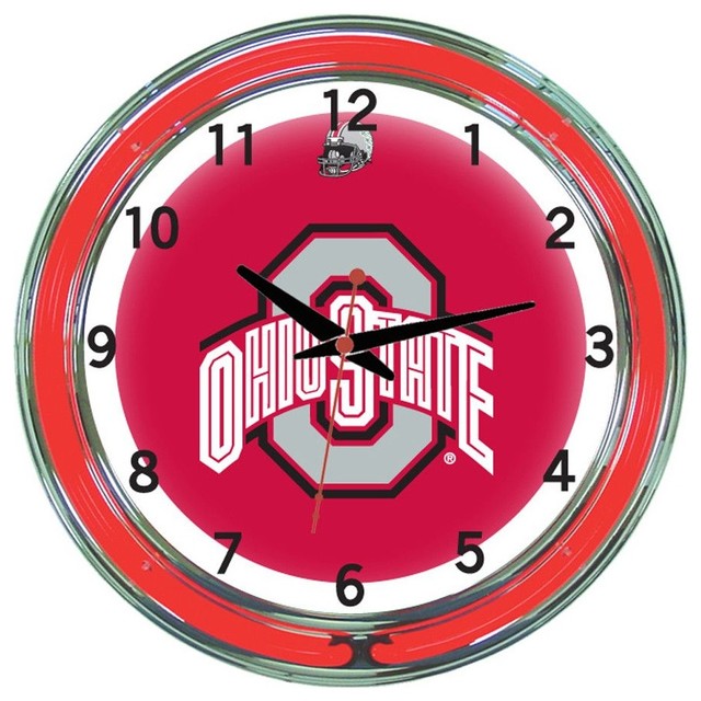Ohio State Buckeyes Neon Sign Neon Clock - Retro Ohio State University ...