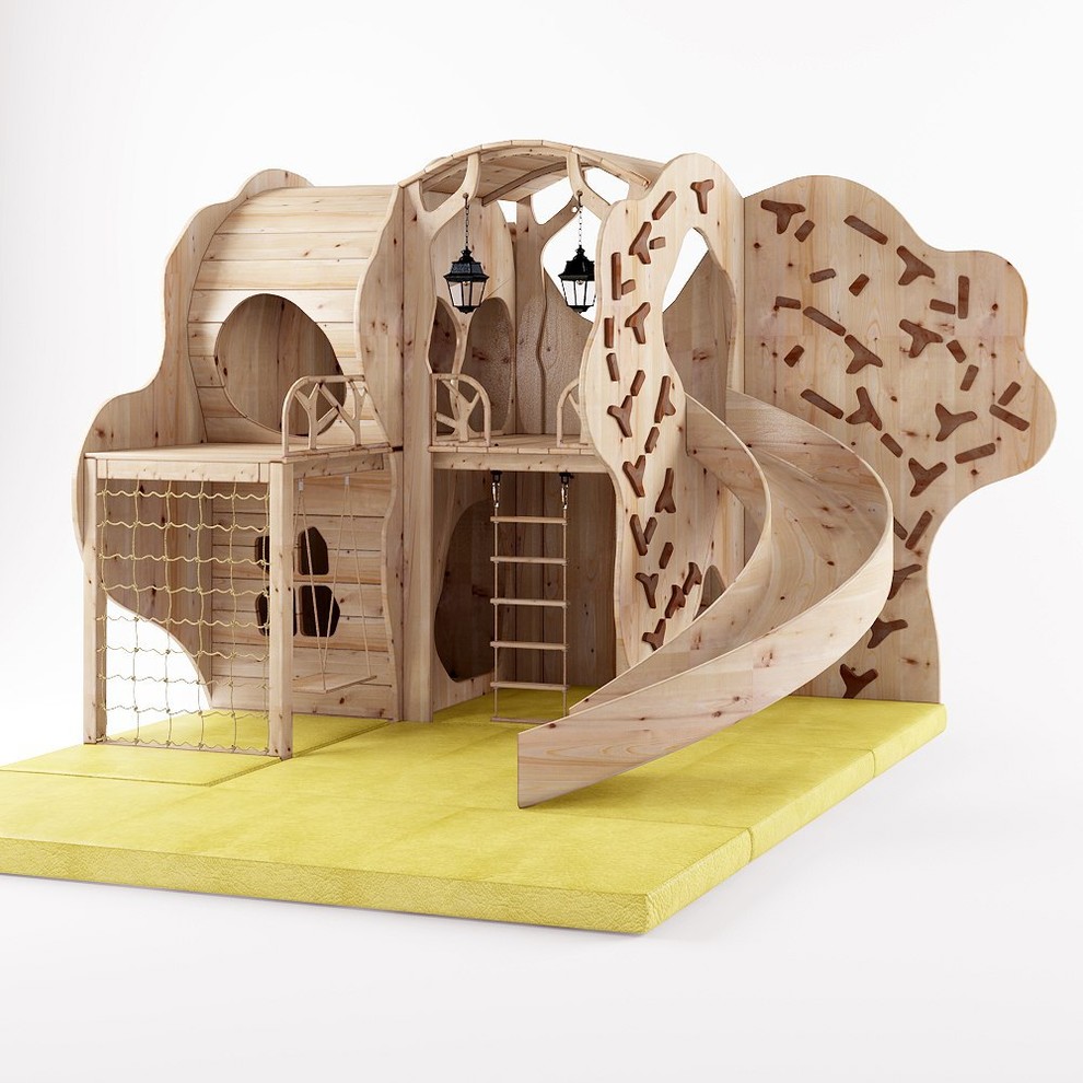 Детский уличный комплекс из дерева