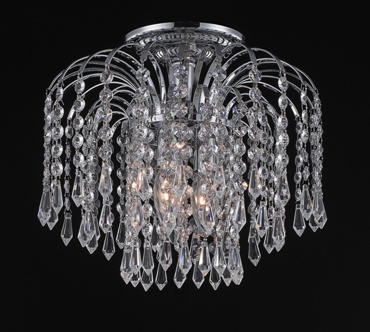 Elegant Lighting 6801F12C/SA Flush Mount from the Falls Collection
