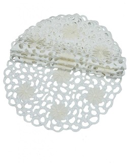 16-Inch Set of 4 Xia Home Fashions Spring Chicks Embroidered Cutwork Round Easter Placemats 16-Inch Set of 4 Xia Home Fashions Spring Chicks Embroidered Cutwork Round Easter Placemats