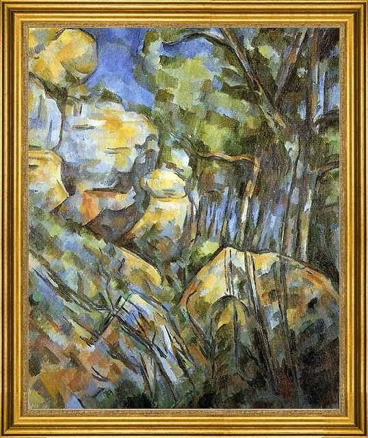 Paul Cezanne-16"x20" Framed Canvas