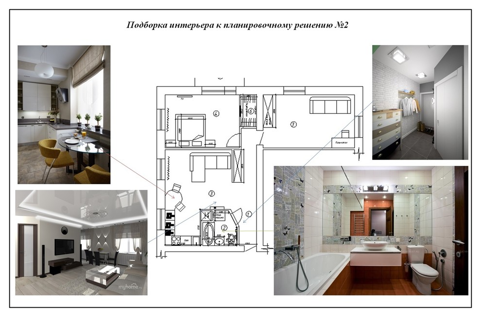 Планировочные решения интерьера трехкомнатной квартиры