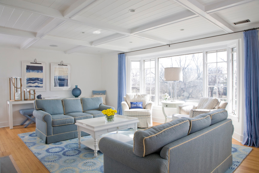 This is an example of a beach style living room in Baltimore.