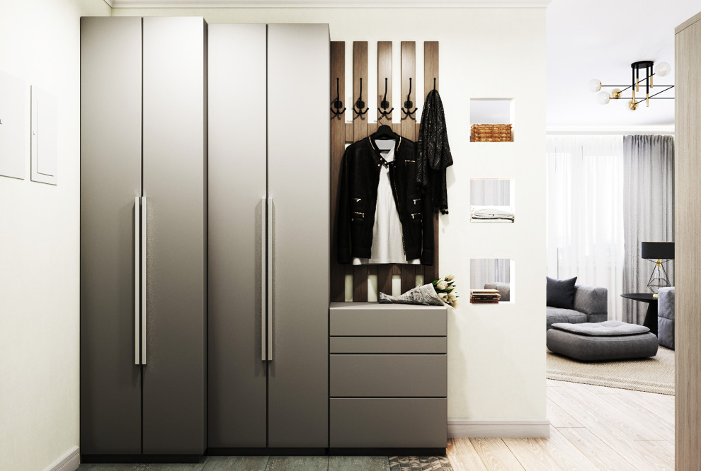 Inspiration for a contemporary storage and wardrobe in Moscow.