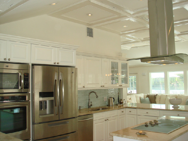 This is an example of a beach style kitchen in Miami.