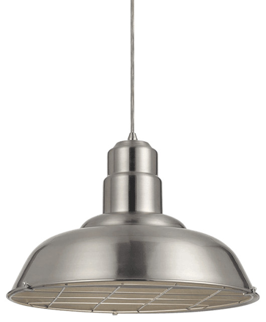 Clarkson Series 1-Light Pendant Light In Brushed Nickel - Transitional ...