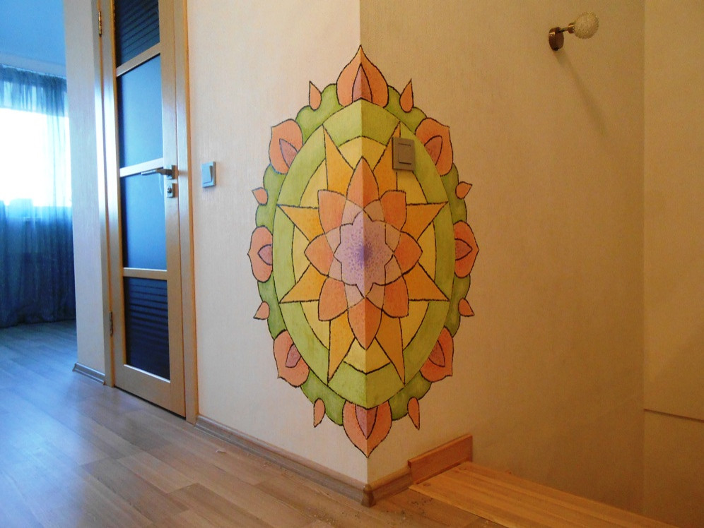 Роспись своей стены вместе с художником "Мандала"