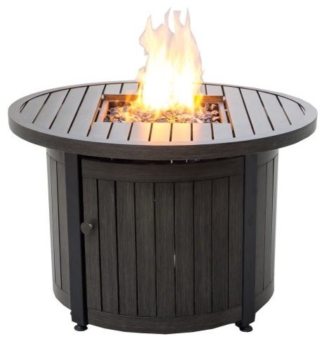 Uniflame Outdoor Lp Fire Table With Aluminum Mantel 36