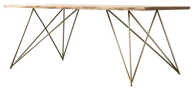 Slim Solid Oak Rustic Farmhouse Dining Table