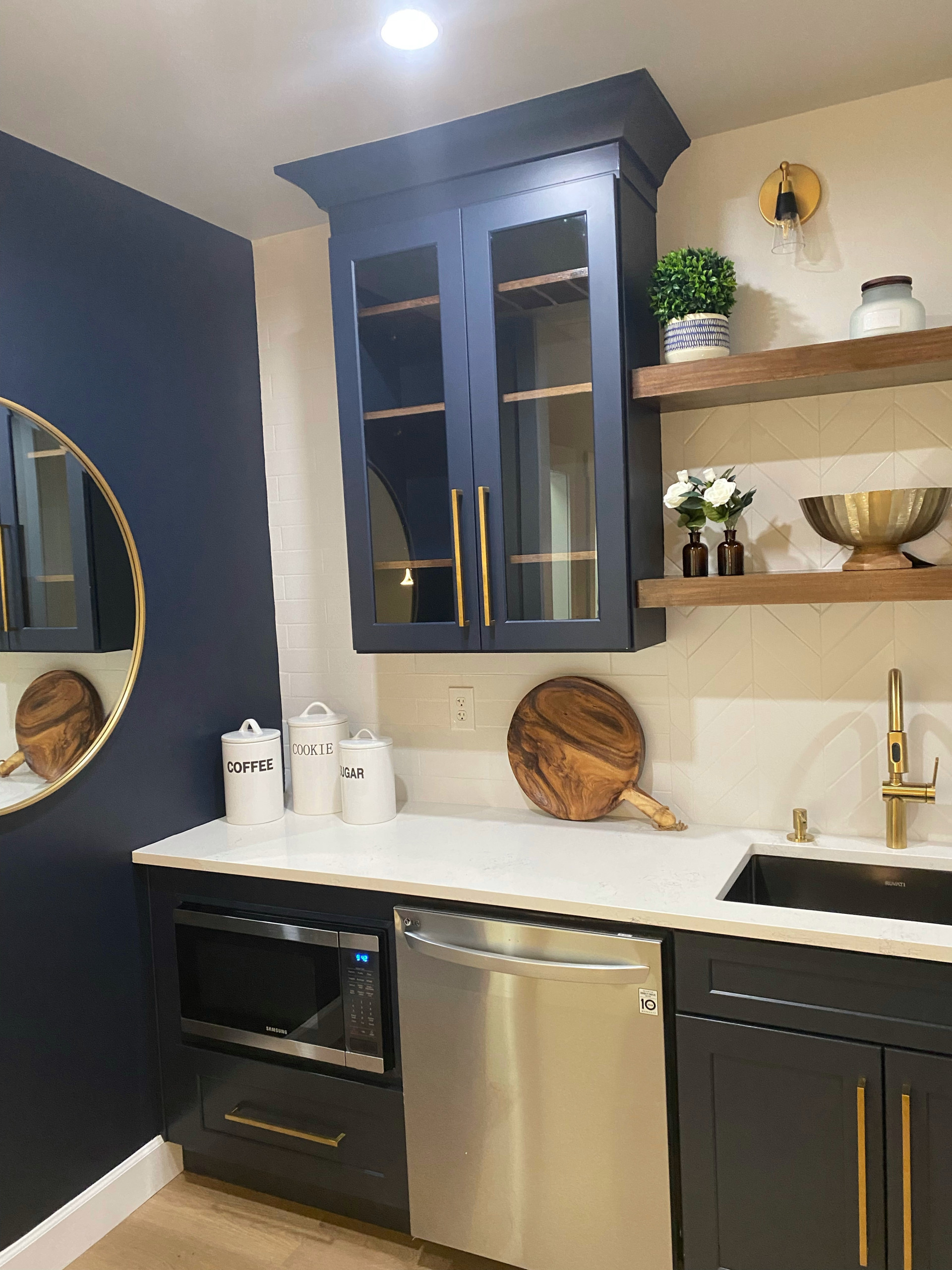 Contemporary Navy blue kitchen Lilburn