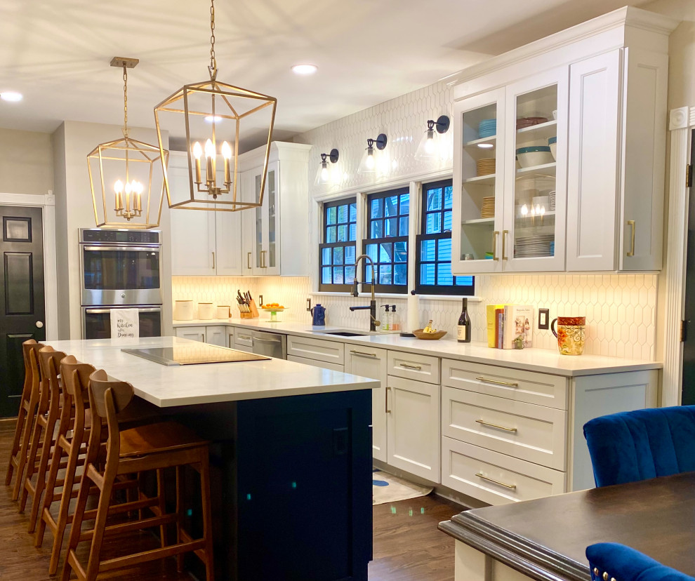 Transitional home design photo in St Louis