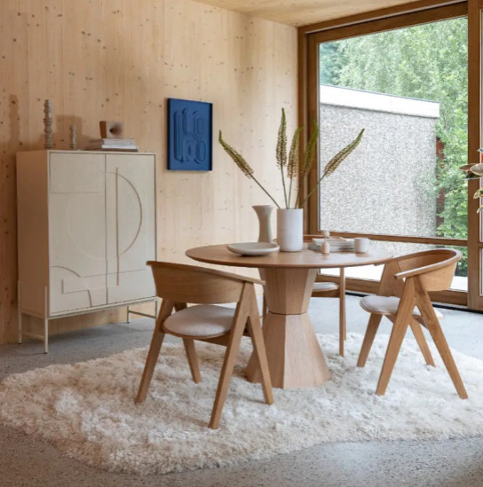 coup  de coeur déco - table ronde en bois