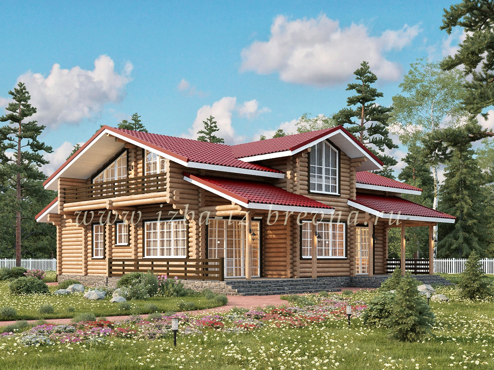 Проекты домов из оцилиндрованного бревна и профилированного бруса