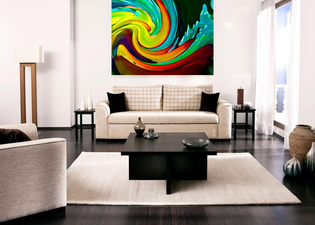 Crashing Wave Abstract Art Prints in Furnished Rooms