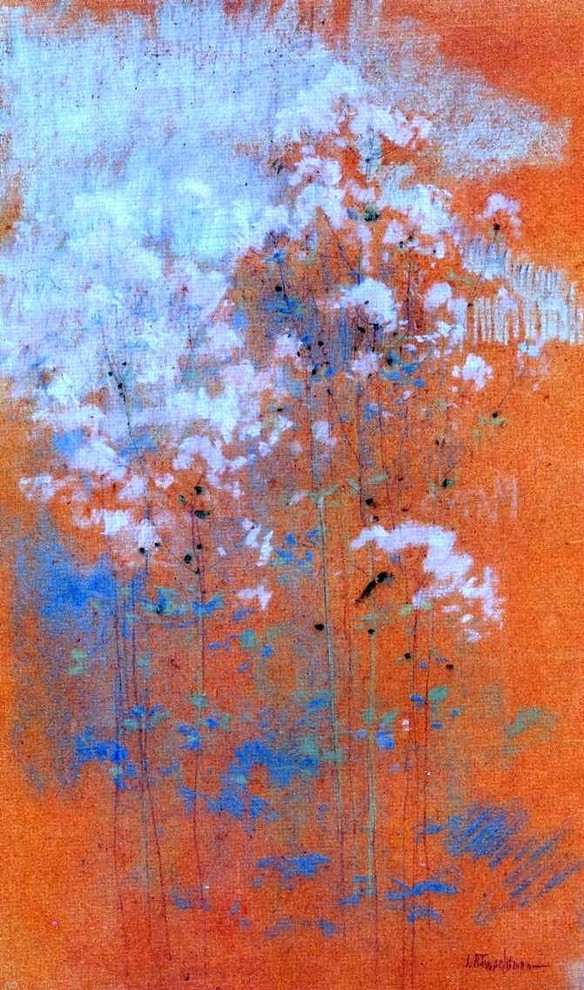 John Twachtman Wild Flowers, Gallery Wrapped Canvas Print, 18"x27"