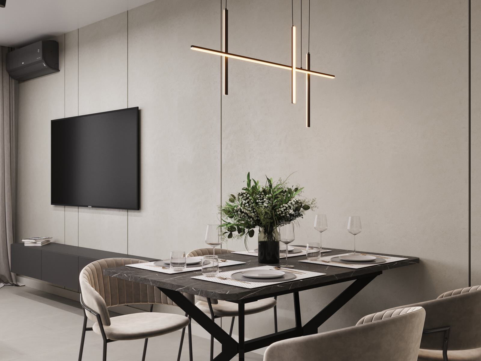 Проект квартиры 76 кв.м., ЖК Калининский 3