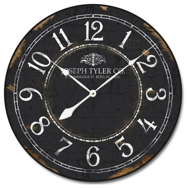 Black And White Wall Clock vintage black and white clock - wall clocks -clocks around the Black And White Wall Clock vintage black and white clock - wall clocks -clocks around the