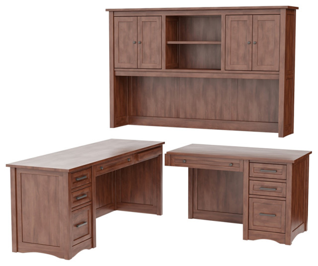 Dubrovnik Rustic Solid Wood Home Office Furniture Set Rustic Dining
