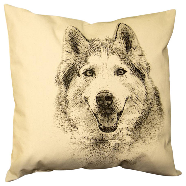 Husky Pillow Contemporary Decorative Pillows By Eric