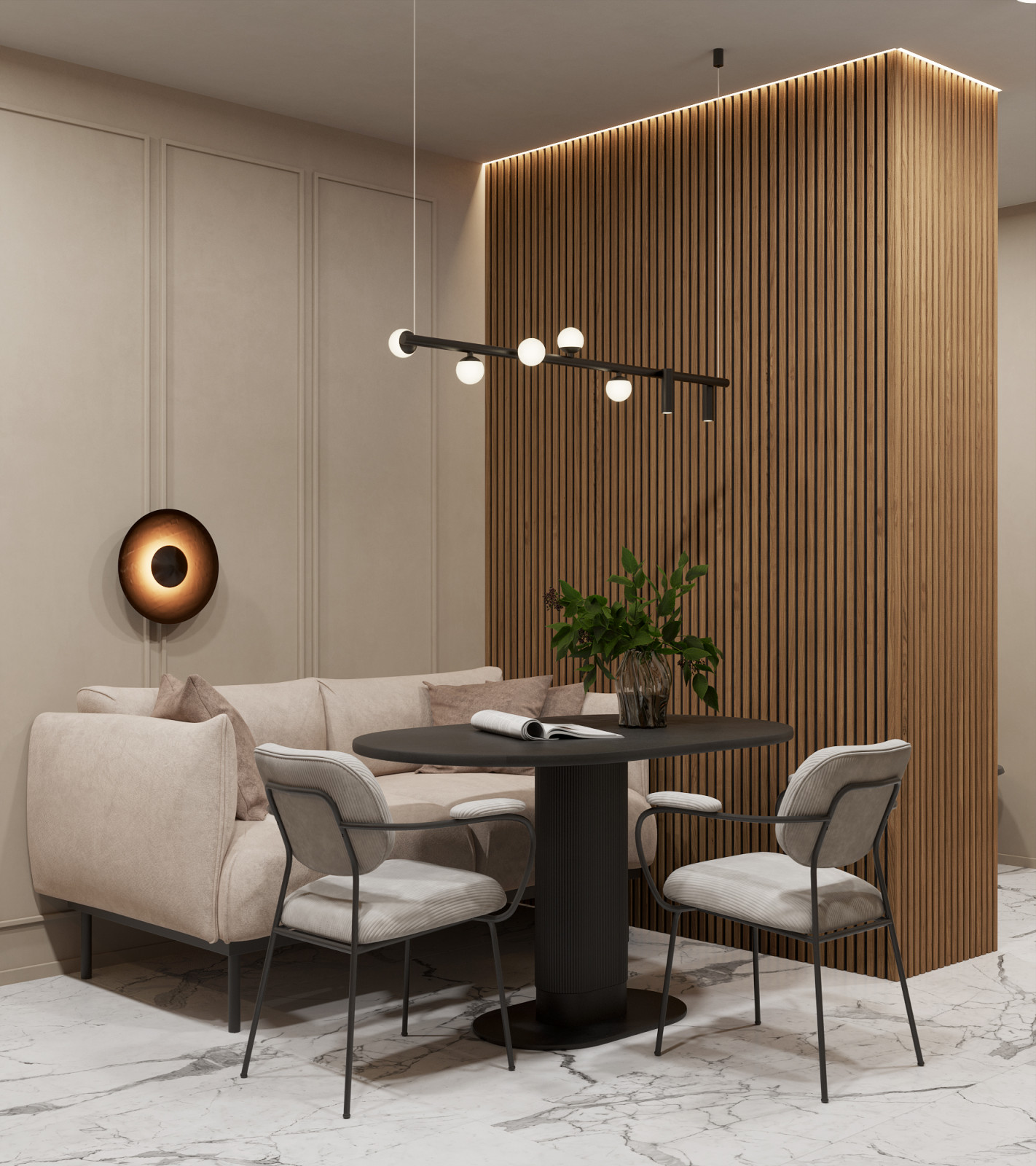 Мини двушка 43 м кв. со спальней на балконе