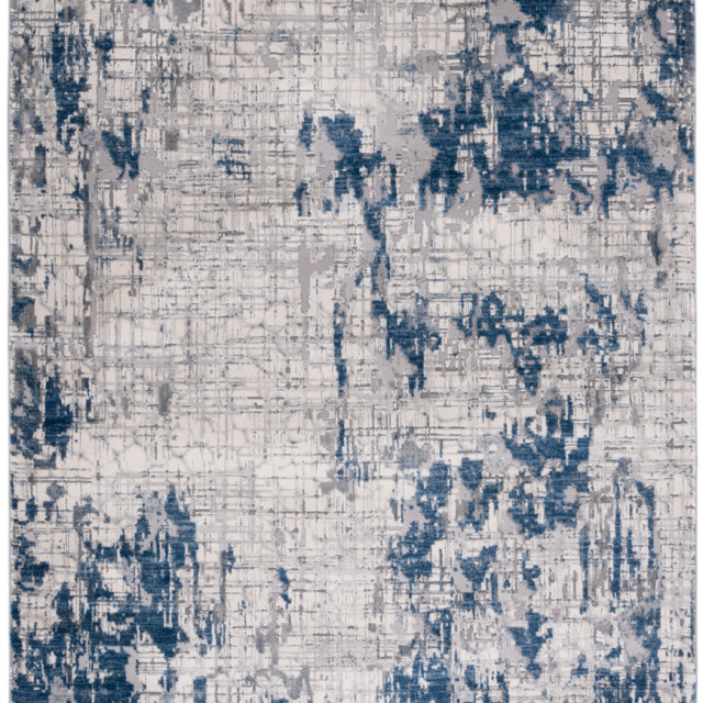 Safavieh Meadow Mdw178A Organic / Abstract Rug, Ivory Grey/Blue, 8' x